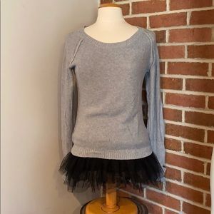 Vera Wang Princess tutu gray sweater